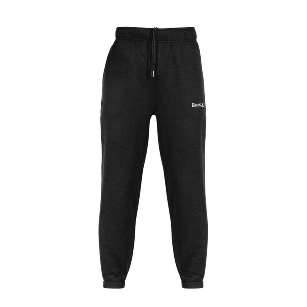 Lonsdale Mens Essential Polyester Blend Joggers / Black